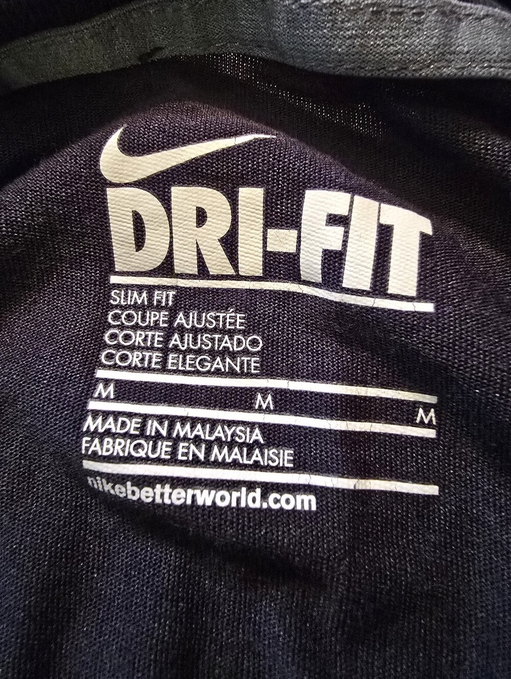 Nike Women's Dri-FIT V-Neck Short Sleeve Tee - Black with White Swoosh - Picture 2 of 5